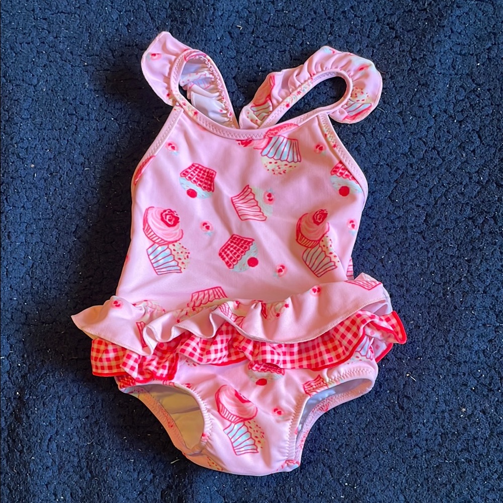 Sunuva Pink Cupcake Kids Swimsuit
